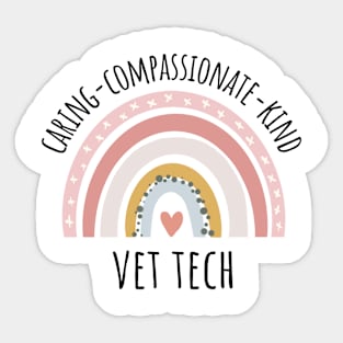 Vet Tech Pastel Rainbow Sticker